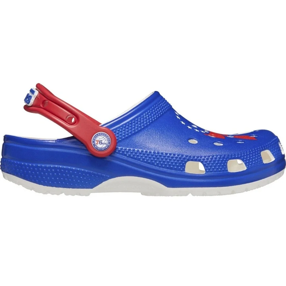 Crocs NBA Philadelphia 76ers Classic Clogs Men's‎ Size 10 (208901-100)